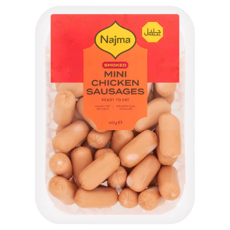 - Summer pet ice matNajma Halal Mini Chicken Sausages Smoked 400g