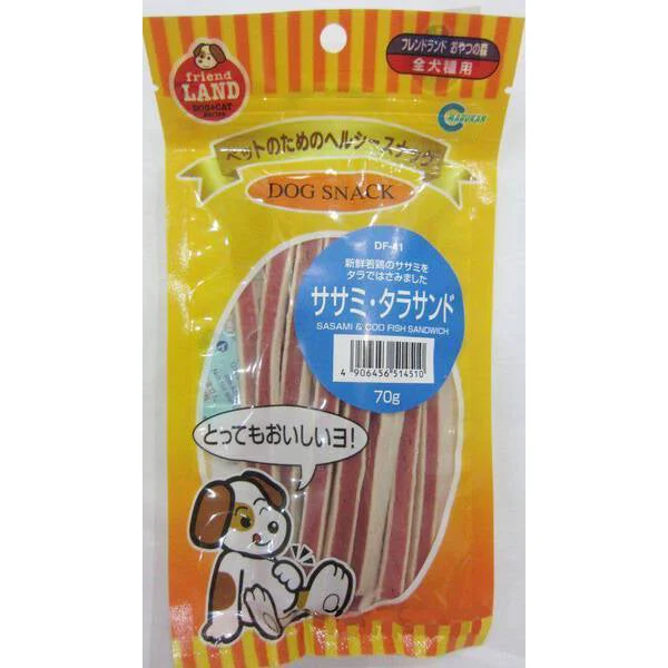 - Dog disposable foam shower gelMarukan Sasami and Cod Fish Sandwich 70g (DF-41)