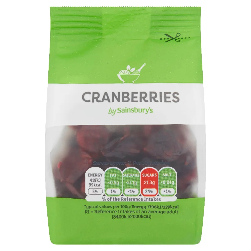 - Winter dog thick down jacketSainsbury's Dried Cranberries 75g