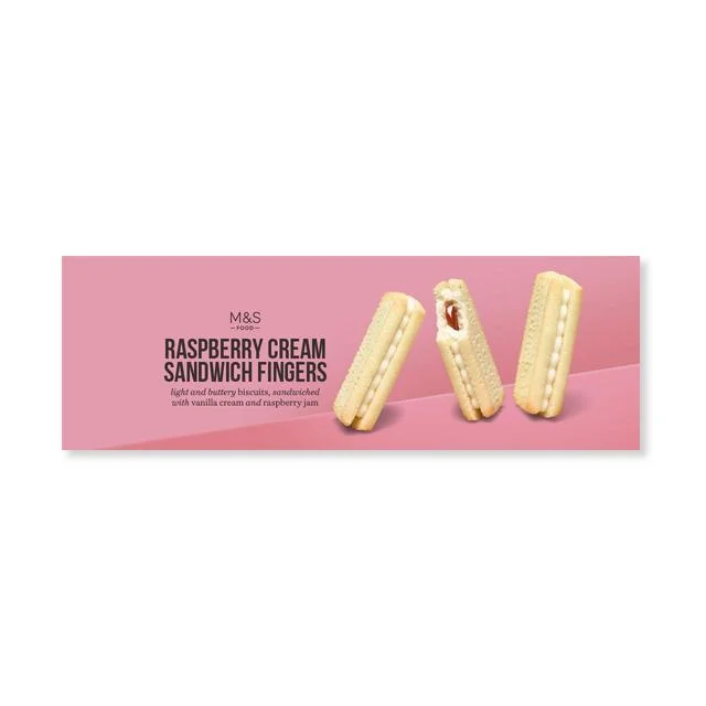 - Teething and chewing toys for puppiesM&S Raspberry Cream Sandwich Fingers   2 x 150g