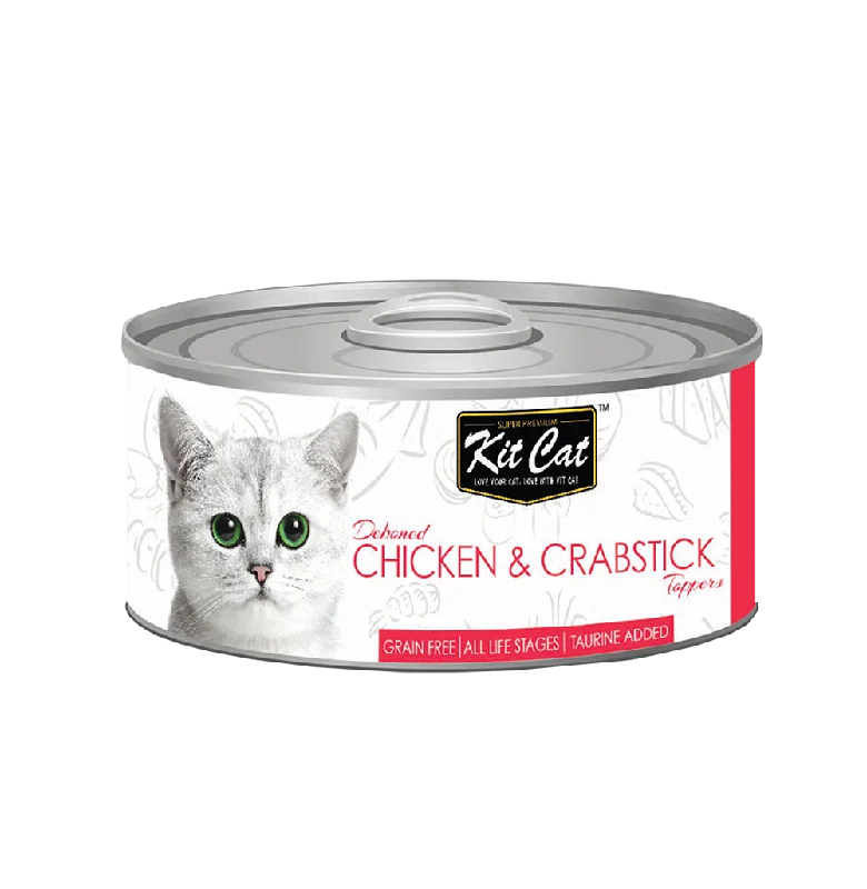    - Indoor cat food  Kit Cat - Chicken & Crabstick Cat Food Topper (80g)