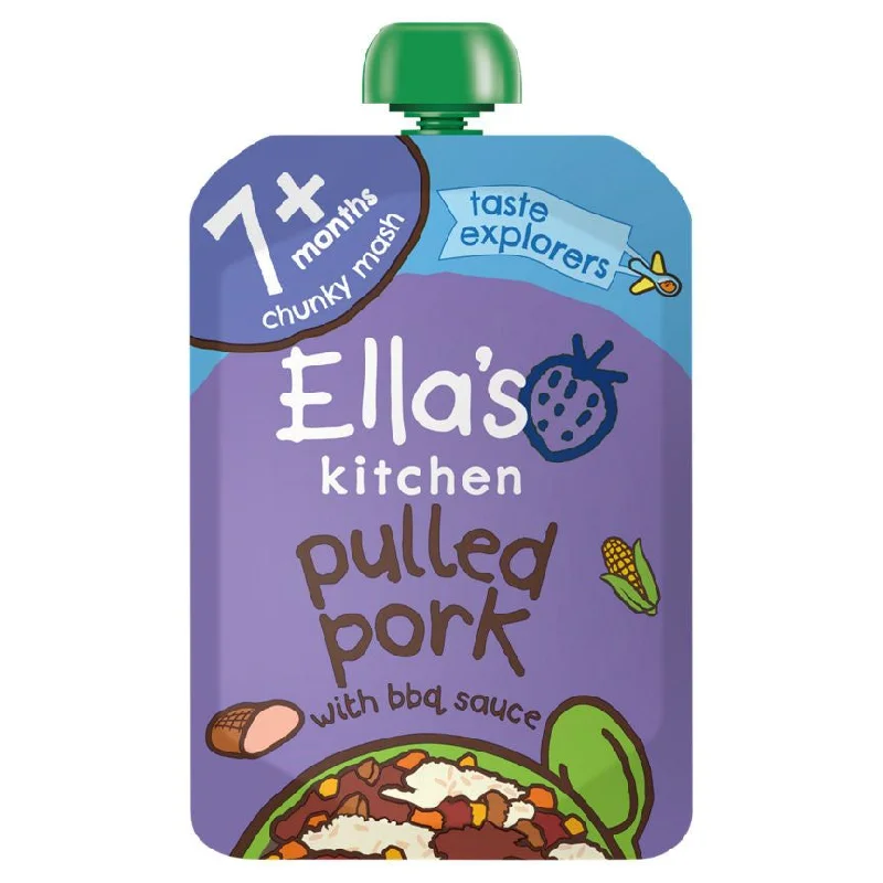 ---Ella's Kitchen Organic Pulled Pork Baby Food Pouch 7+ Months