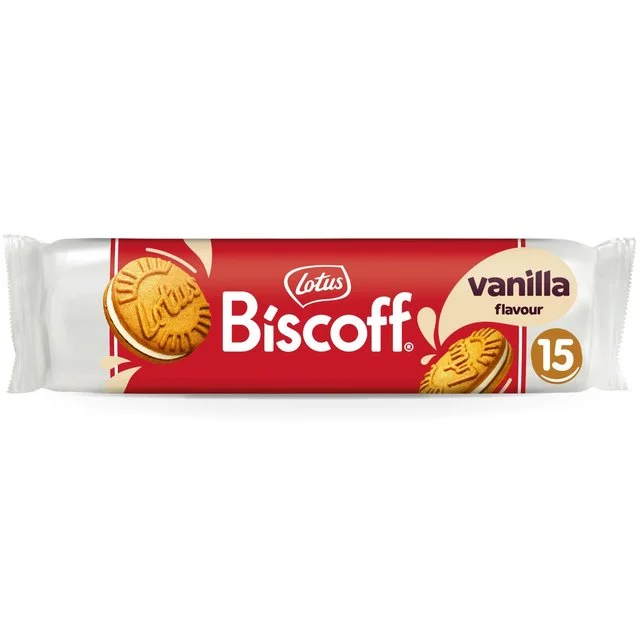 - Organic cotton dog bibsLotus Biscoff Sandwich Vanilla Cream   150g