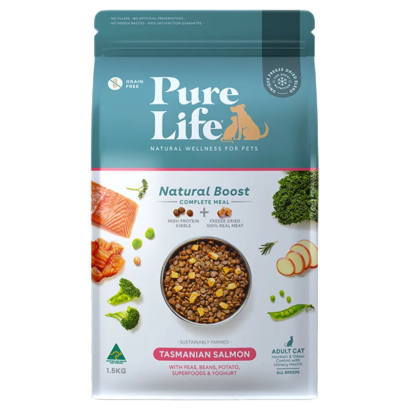    - Cat food nutritional analysis  Pure Life - Natural Boost Salmon Cat Food