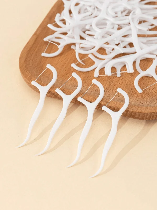 ---50-150pcs Dental Floss Pick, Toothpick, Fine Tooth Flosser, Floss Case, Portable Floss Stick