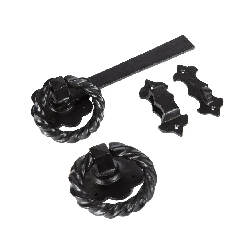 - Deodorizing cat litter tofu litter285mm Black Rose Ring Gate Latch - By Hammer & Tongs