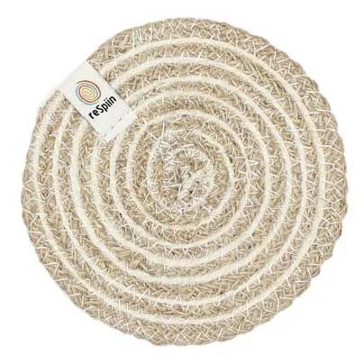 - Pet tear stain cleaning wipesReSpiin Spiral Jute Natural / White Coaster