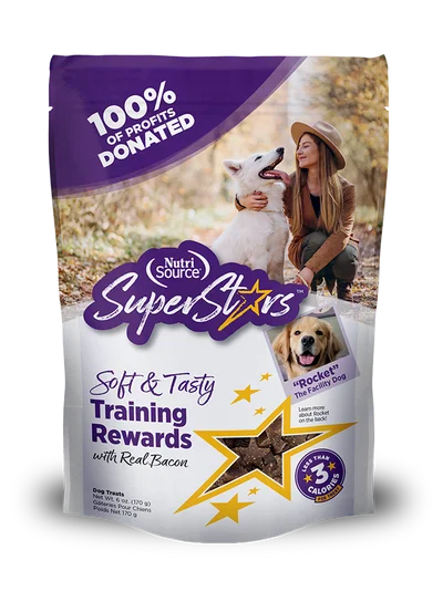 - Teething and chewing toys for puppiesNutriSource SuperStars Bacon Training Rewards