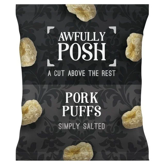 - Automatic temperature adjustment cat bedAwfully Posh Simply Salted Pork Puffs   30g