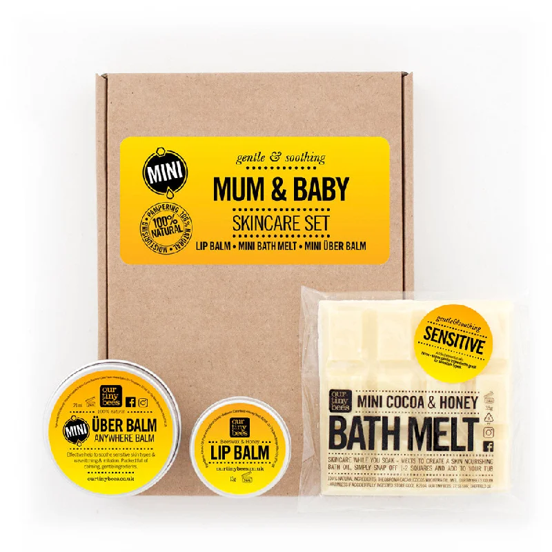  -Splash-proof food bowl AND Anti-choking slow food bowlOur Tiny Bees Mini Mum & Baby Skincare Gift Set