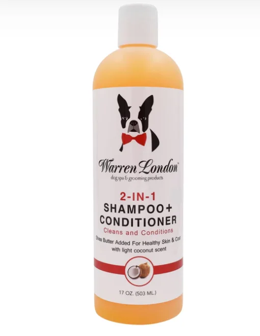 making it smoother and more shiny.Warren London 2-in-1 Dog Shampoo + Conditioner - Coconut Scented