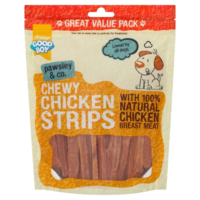 - Dog food nutritional analysisGood Boy Chewy Chicken Strips Dog Treats 350g