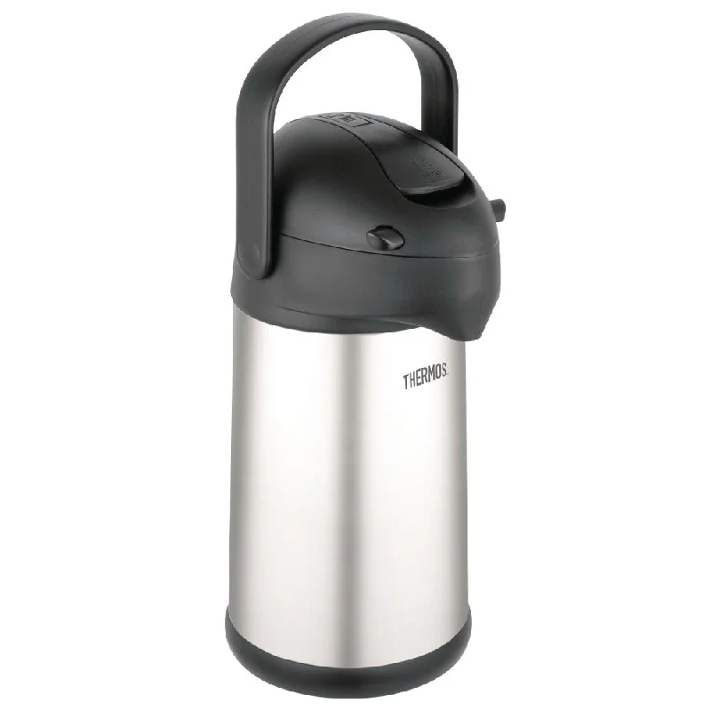 ---Thermos 2.5L Stainless Steel Vacuum Insulated Pump Pot