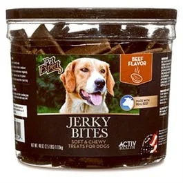  -Splash-proof food bowl AND Anti-choking slow food bowlDog Treats, Beef Jerky Bites, 40-oz. Tub