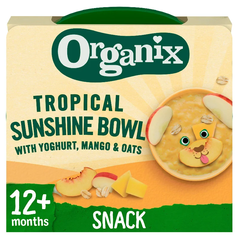 - Teething and chewing toys for puppiesOrganix Tropical Sunshine Bowl with Yoghurt, Mango & Oats 12 Months+ 120g