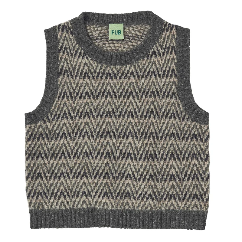 - Winter warm clothes for short-haired dogsFUB Grey Melange Lambswool Vest