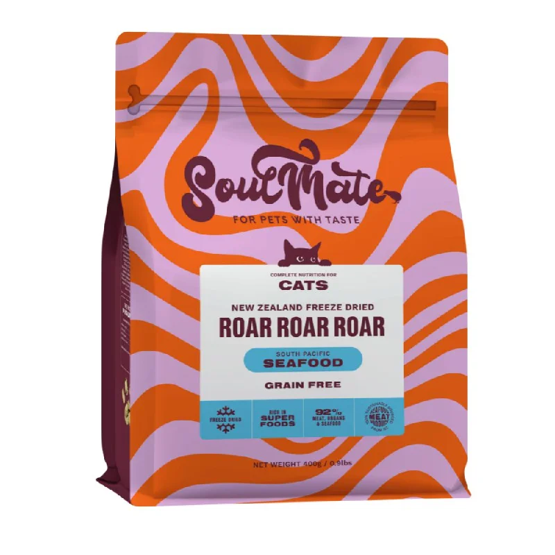 - Organic cotton dog bibsSoulMate Cat Freeze Dried Roar Roar Roar South Pacific Seafood 400g