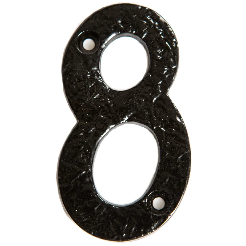 - Solid wood cat climbing frame customized80mm Black Rustic Iron House Number 8 - By Hammer & Tongs