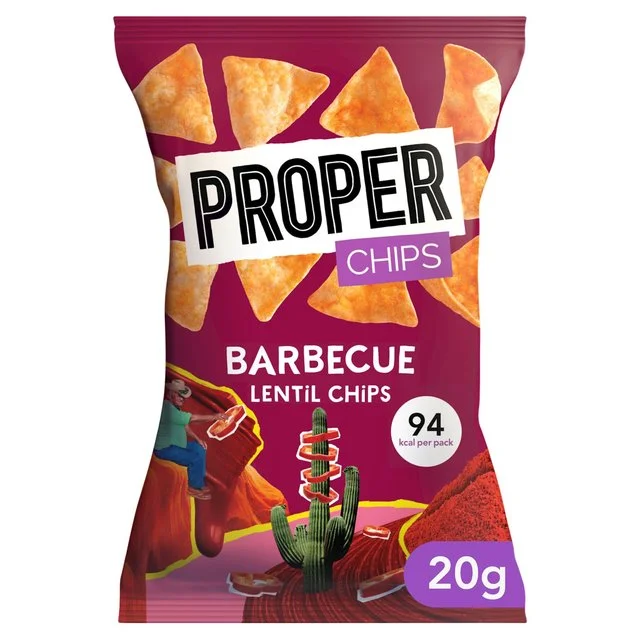 - Pet stroller can be taken on the planeProperchips Barbecue Lentil Chips   20g