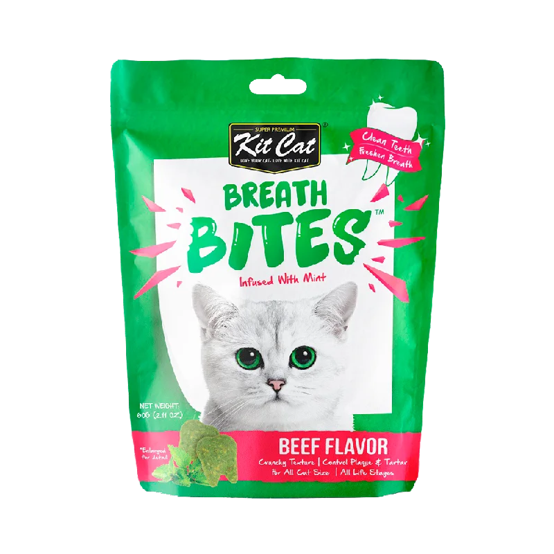    - Digestive care cat food  Kit Cat - Breath Bites Beef Cat Treat (60g)