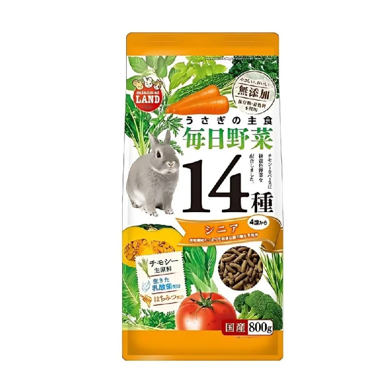 Pet ProductsMarukan Main Food 14 Veggies for Rabbit Senior 800g (ML523)