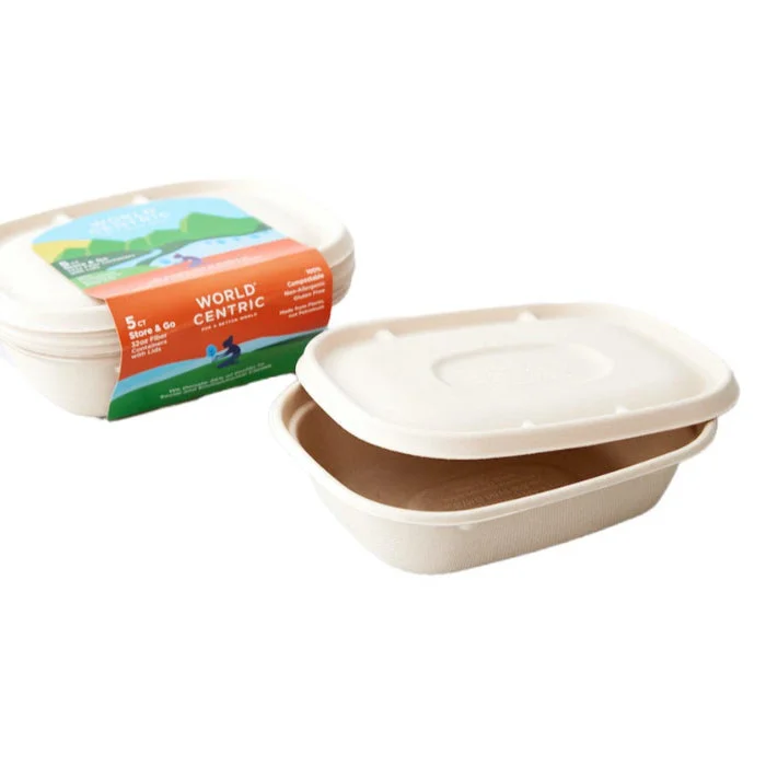 - Air box TSA certified check-inWorld Centric Compostable Containers with Lids 32oz 5 Ct - Pack Of 12