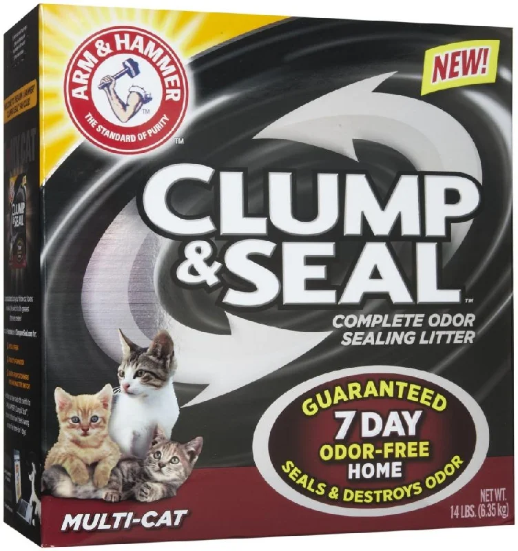 Pet grooming and cleaning products:Arm & Hammer Multi-Cat Clump and Seal Complete Odor Sealing Cat Litter