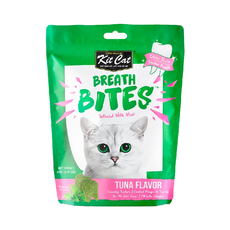    - Outdoor cat food  Kit Cat - Breath Bites Tuna Cat Treats (60g)