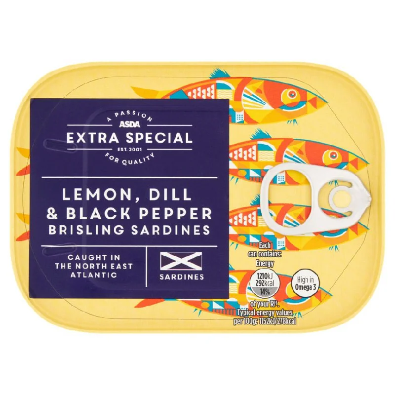  -Anti-scratch sofa protective coverASDA Extra Special Lemon, Dill & Black Pepper Brisling Sardines 105g