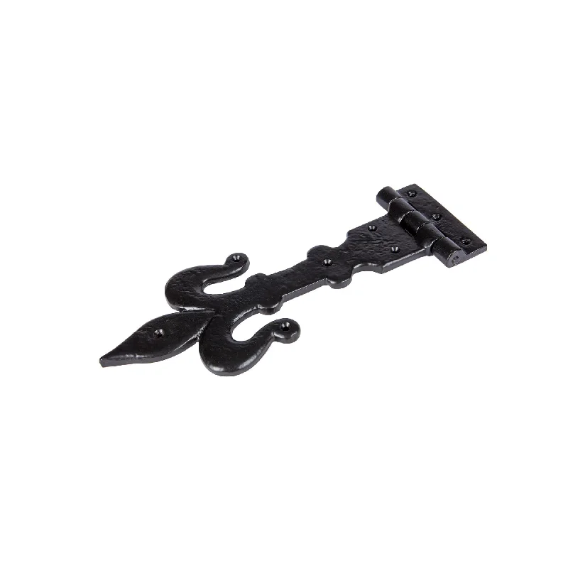 - Durable nylon dog leash wholesale310mm Black Fleur De Lis T-Hinge - By Hammer & Tongs