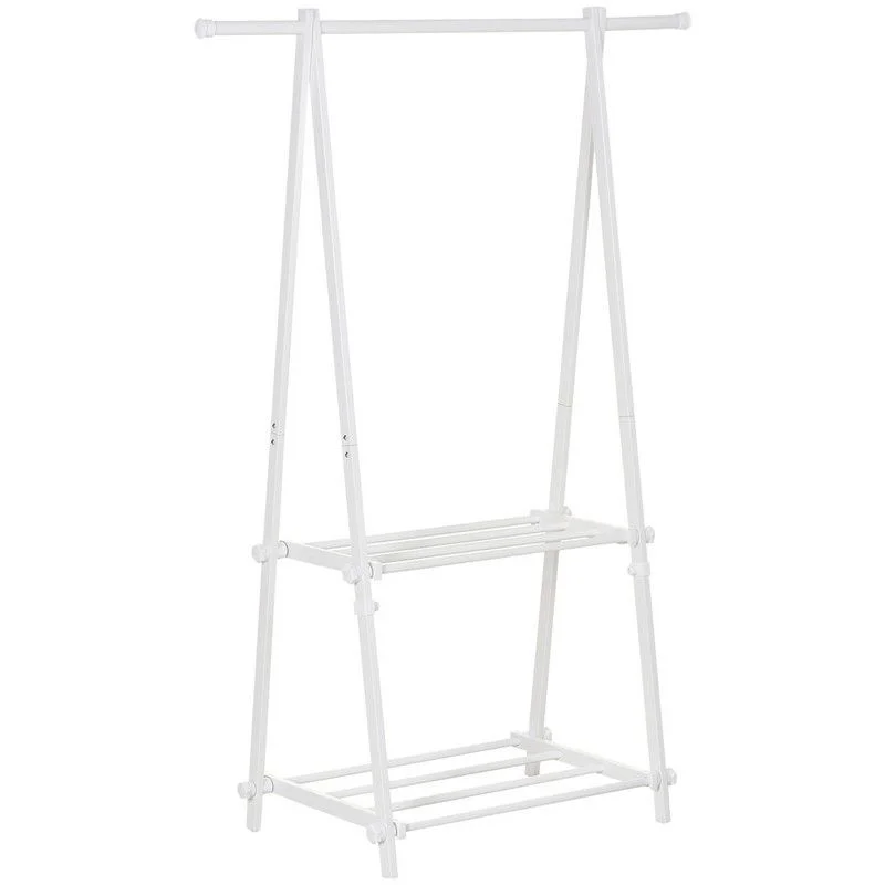 - Teething and chewing toys for puppiesHomcom Steel Freestanding Clothes Rail With 2 Shelves White