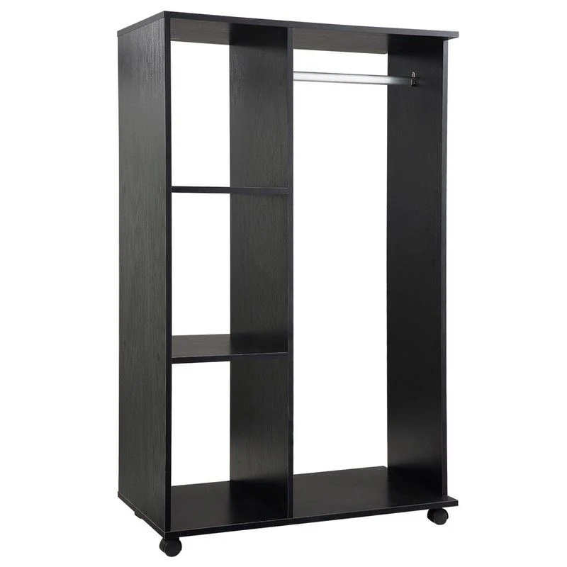 - Natural latex pet mattressHomcom Single Rail & Shelf Open Wardrobe - Black