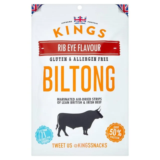 - ​​Christmas pet Christmas clothingKings Elite Snacks Rib Eye Biltong Titan Pack   300g