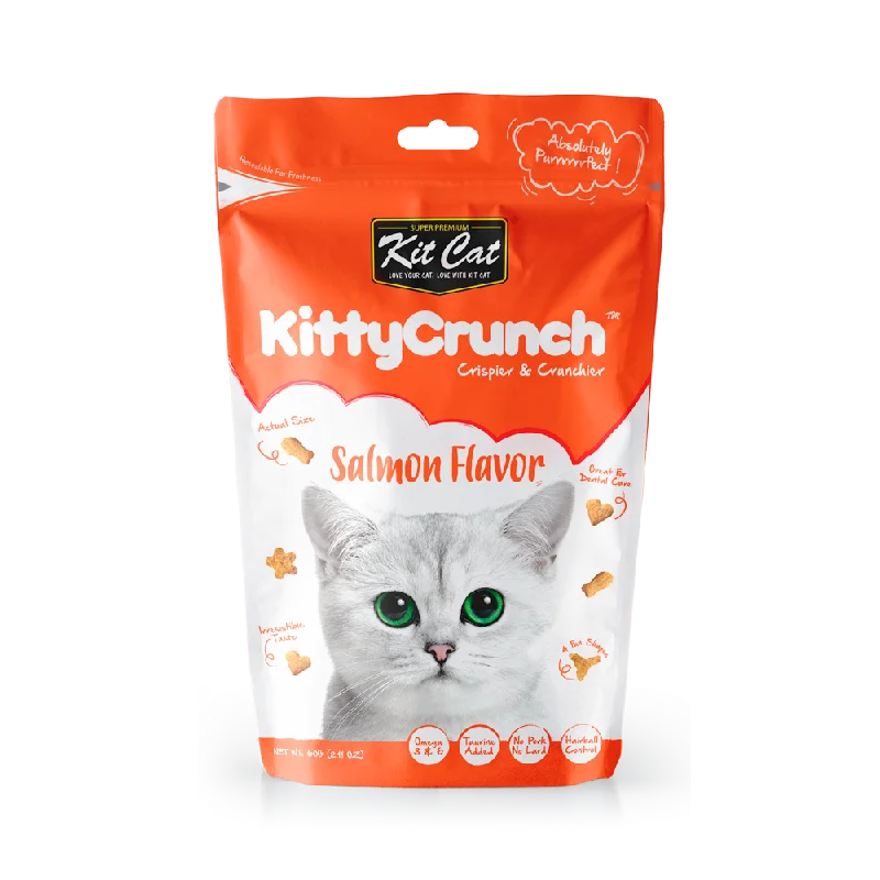    - Cat food for dental health  Kit Cat - Kitty Crunch Salmon Cat Treats (60g)