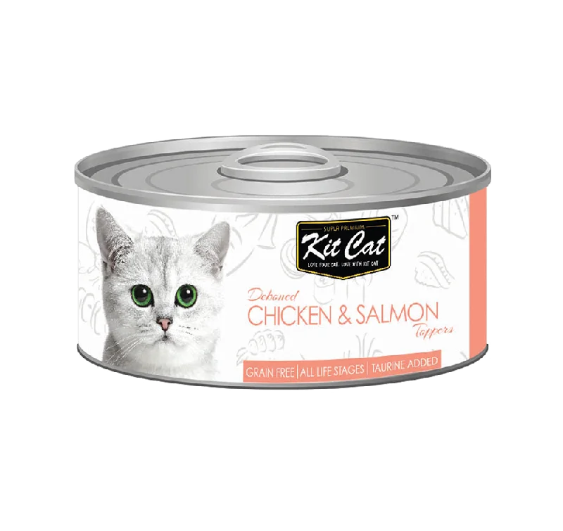    - Cat food for picky eaters  Kit Cat - Chicken & Salmon Cat Food Topper (80g)