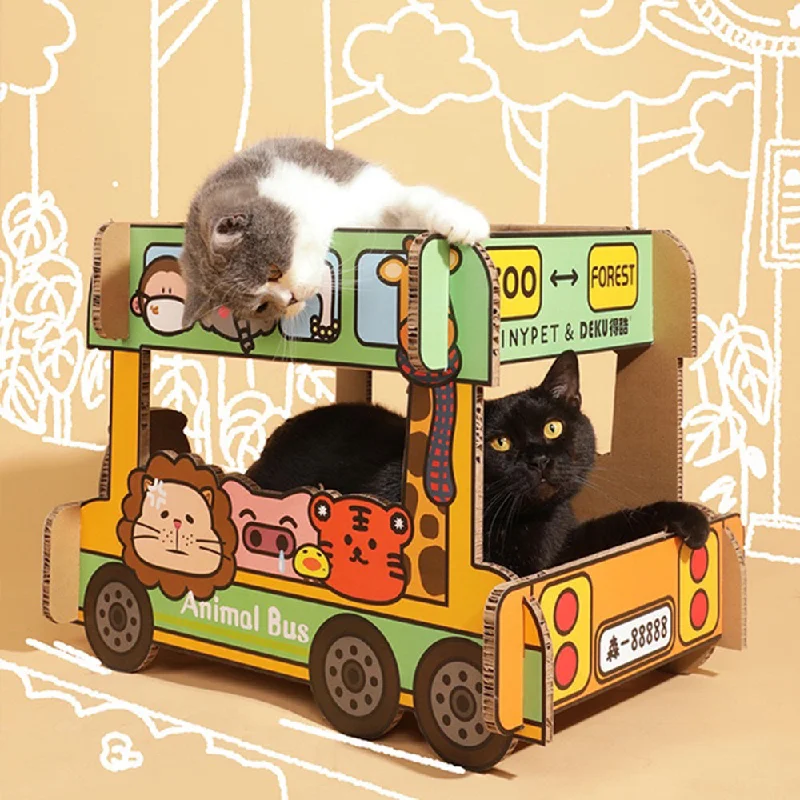 - Custom pet birthday cake*DONATION TO WILDFLOWER STUDIO* Deku Cat Scratcher Animal Bus Double-Decker L55cm x B39cm x H40cm