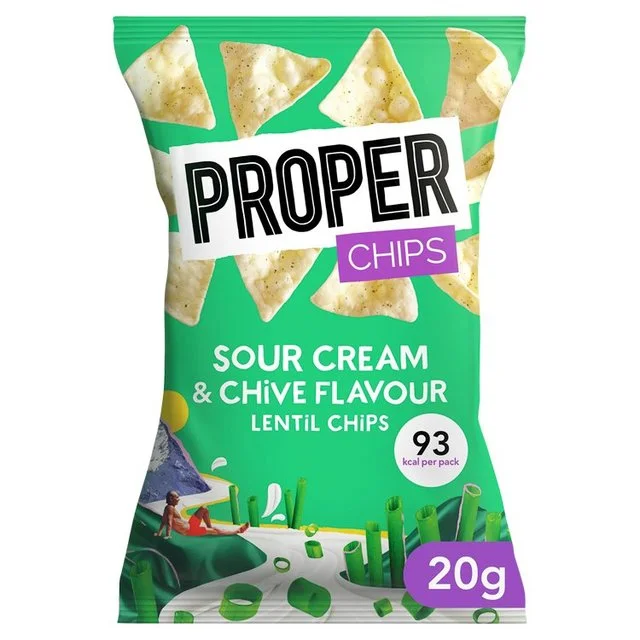 ---Properchips Sour Cream & Chive Lentil Chips   20g