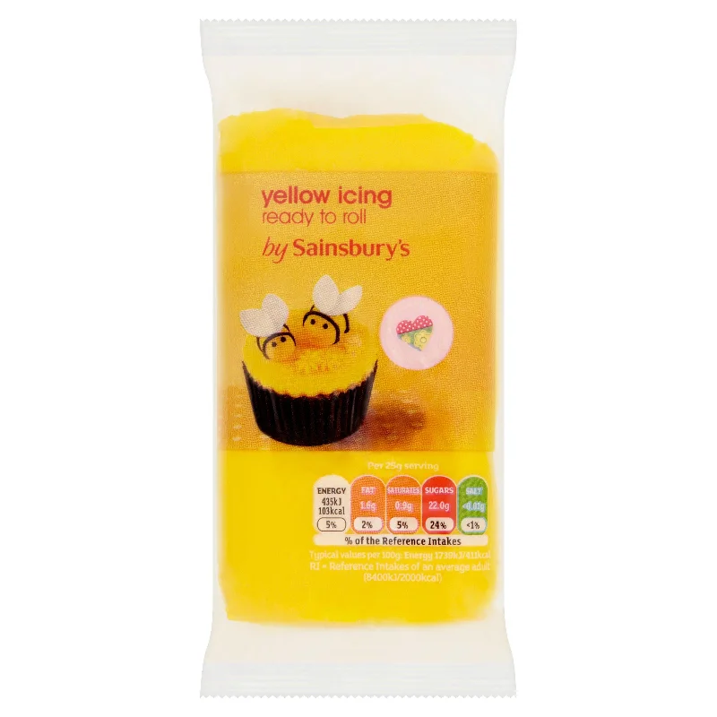 ---Sainsbury's Ready to Roll Yellow Icing 250g