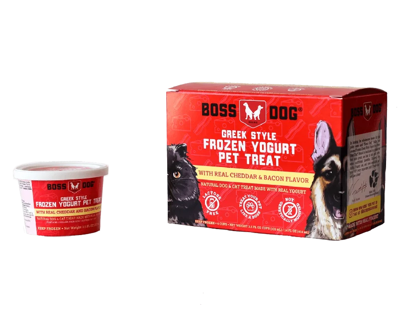 - Degradable pet feces bagBoss Dog Brand Greek Style Frozen Yogurt Treats Real Cheddar & Bacon Flavor