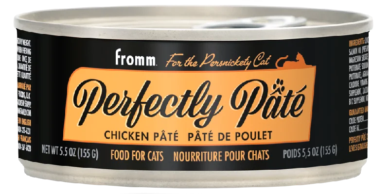    - Grain-free cat food recommendations  Fromm Perfectly Pâté Chicken Pâté Cat Food