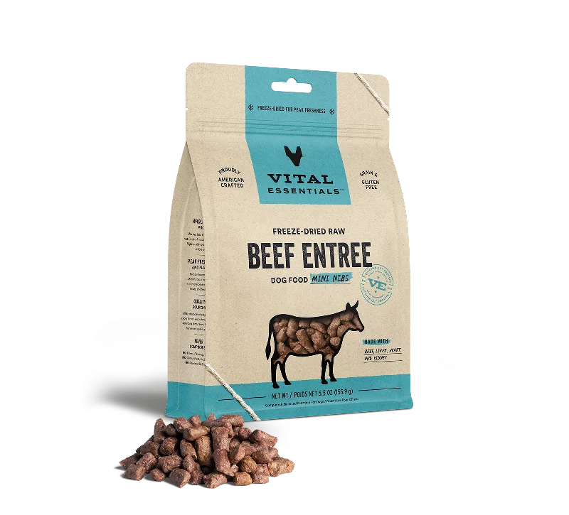 - Weight loss dog foodVital Essentials Freeze-Dried Raw Beef Entrée Mini Nibs Dog Food