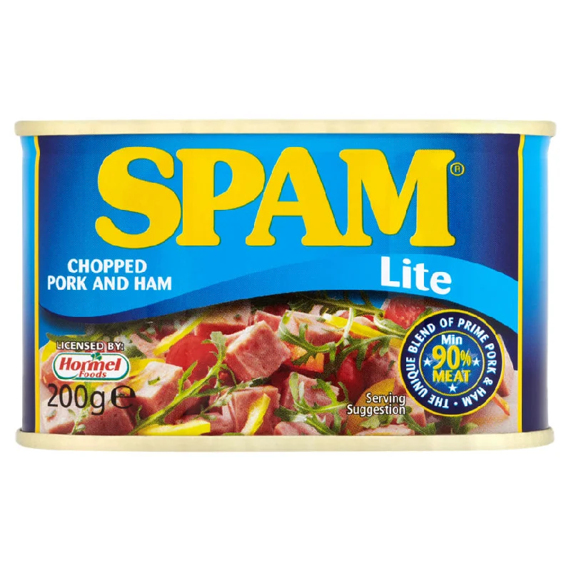 - Degradable pet feces bagSpam Lite Chopped Ham and Pork