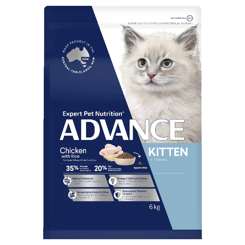    - Weight management cat food  ADVANCE - Kitten Chicken with Rice Dry Cat Food (6kg)