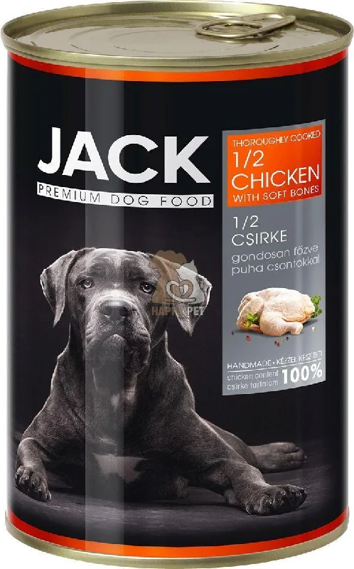 - Dog food helps the digestive systemJack 1/2 Chicken Canned Dog Food - 1300gr